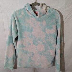 Cozy Tie-Dye Hooded Fleece Pullover, Girls Size L 14/16